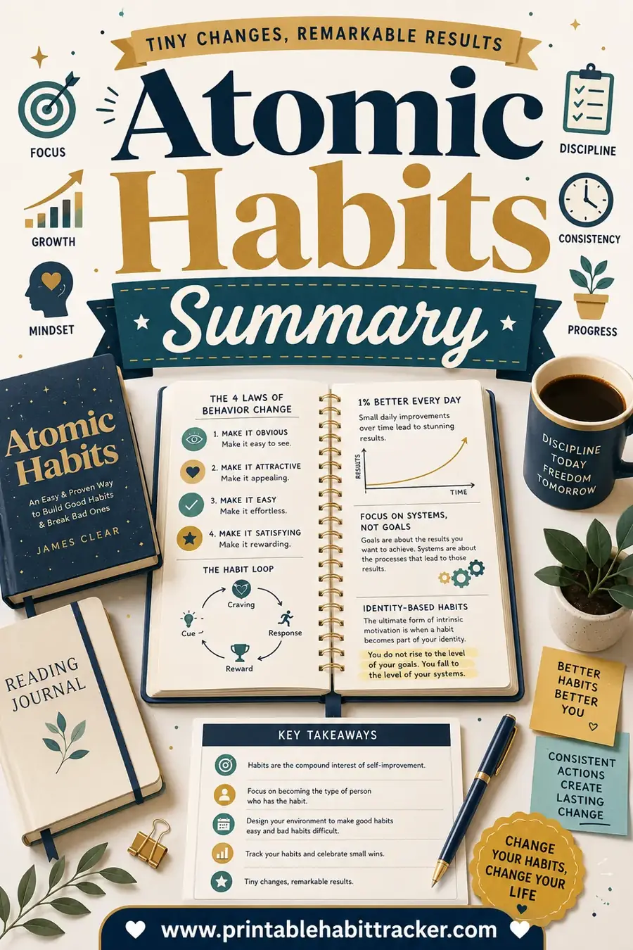 Atomic Habits Summary: The 4 Laws Made Simple