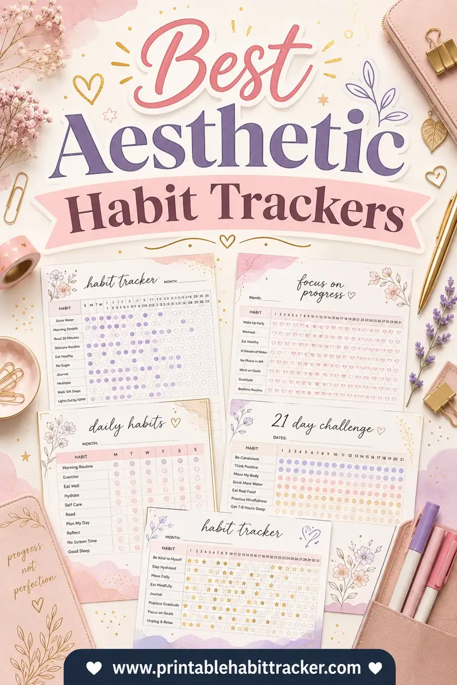 Best Aesthetic Habit Trackers (Free & Printable)