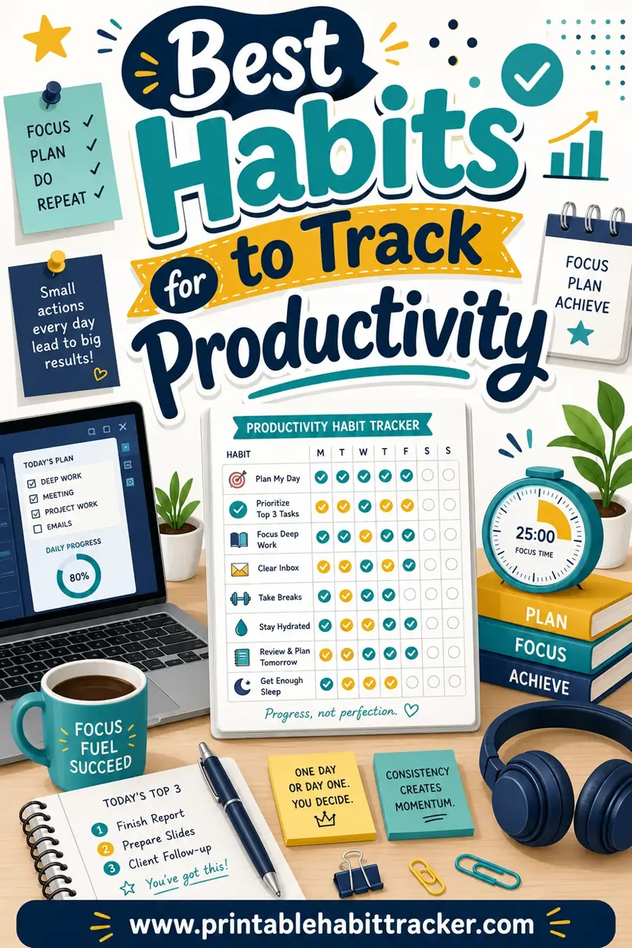 Best Habits to Track for Productivity (Starter List)