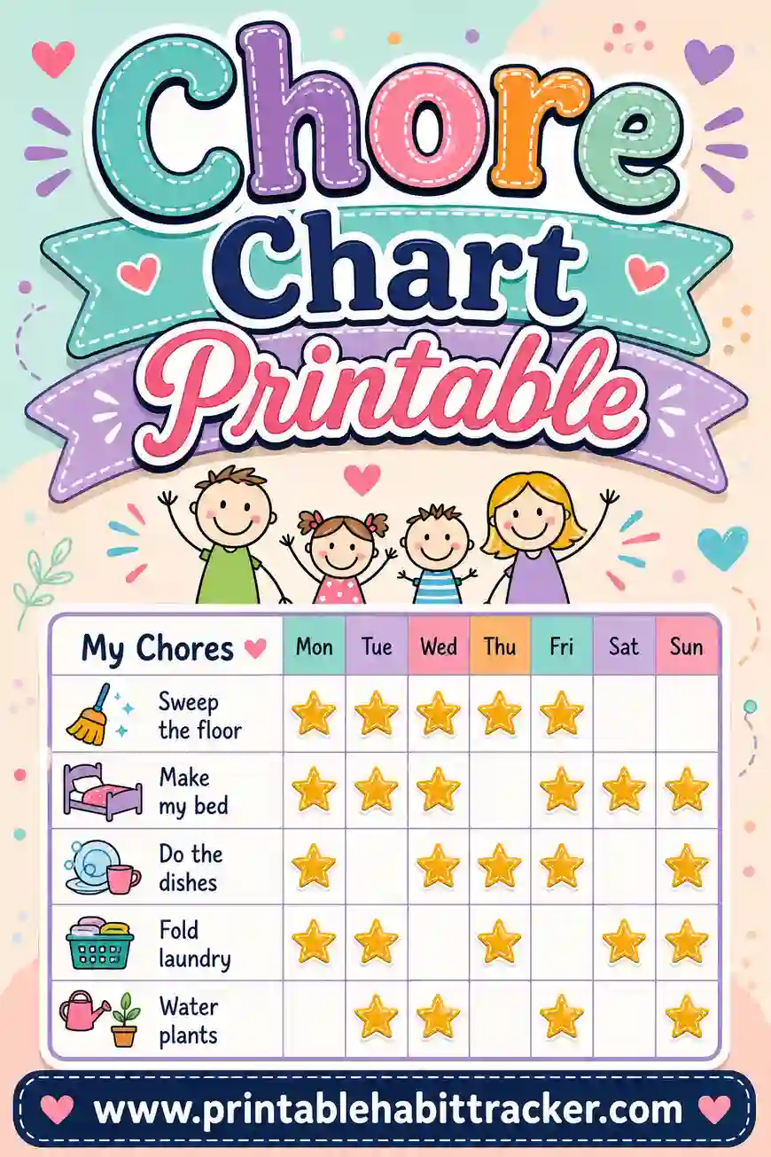 Chore Chart Printable: Free Custom Charts for Kids & Families
