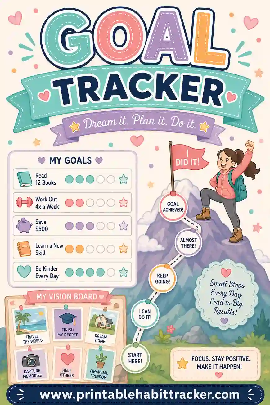 Goal Tracker Printable: Free Custom Sheets That Turn Goals Into Habits