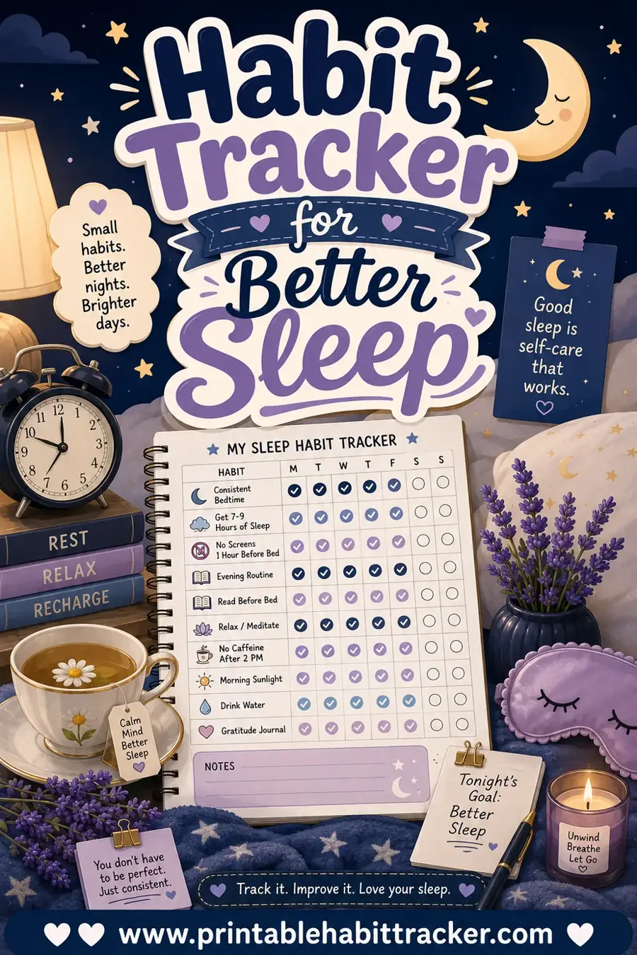 Habit Tracker for Better Sleep: Free Printable Template