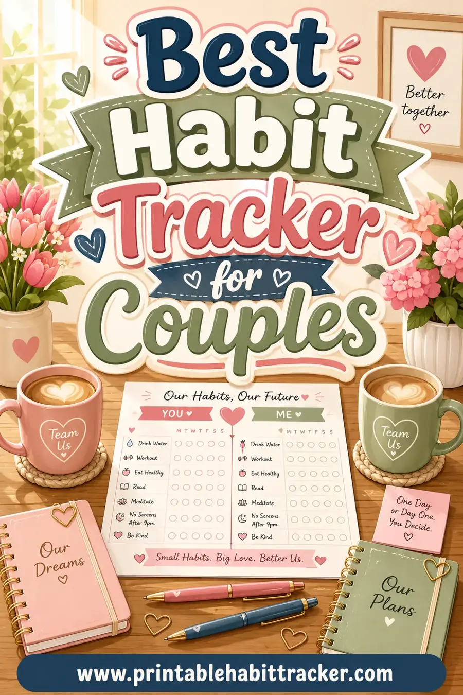 Habit Tracker for Couples: Free Printable to Grow Together