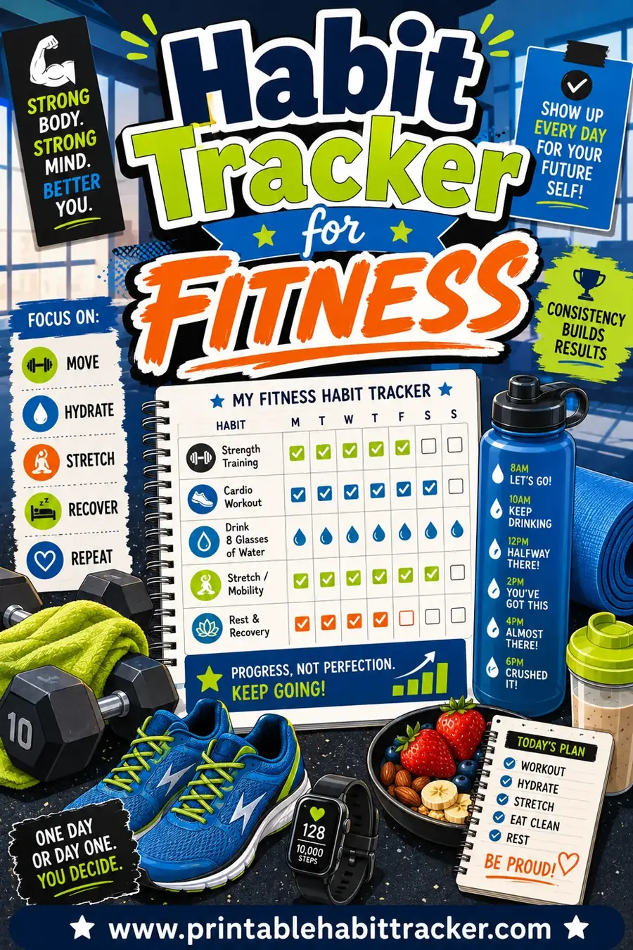 Habit Tracker for Fitness: Free Printable Guide