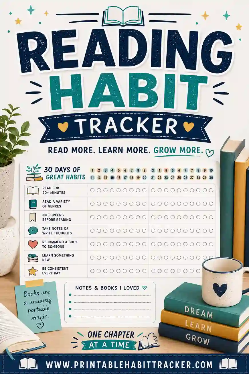 Habit Tracker for Reading: Free Printable Guide