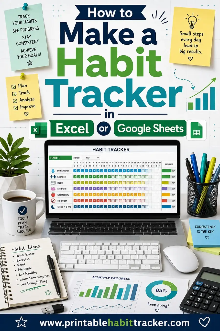 How to Make a Habit Tracker in Excel or Google Sheets