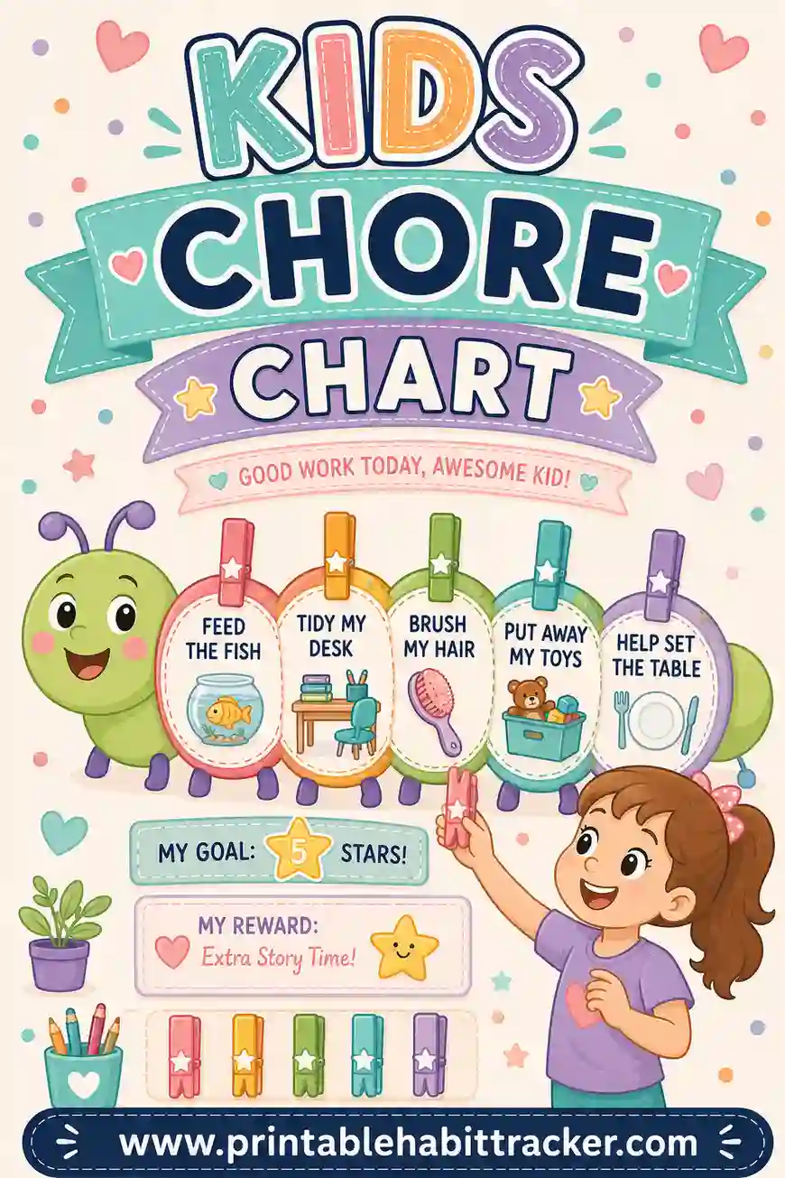 Kids Chore Chart Printable: Free Charts That Get Chores Done