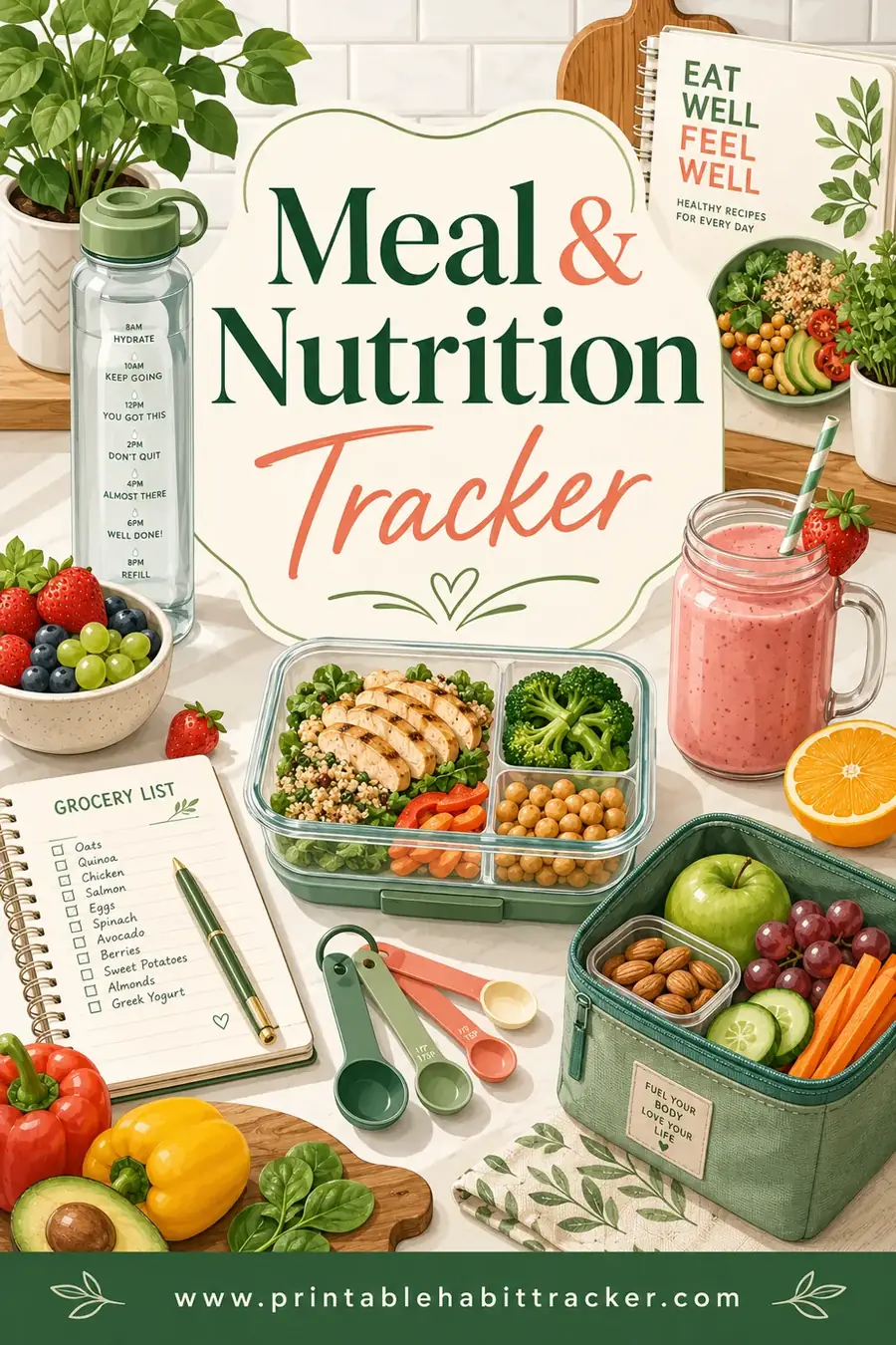 Meal & Nutrition Tracker: Free Printable Food Log