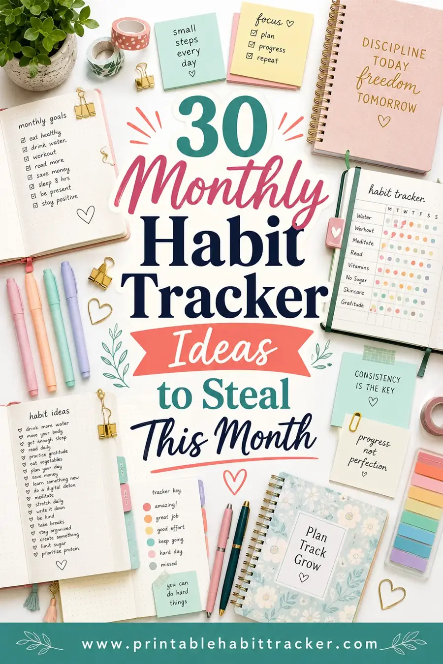 30 Monthly Habit Tracker Ideas to Steal This Month