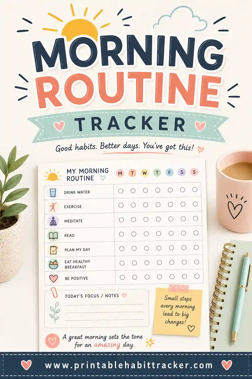 Morning Routine Tracker: Free Printable to Win Your AM
