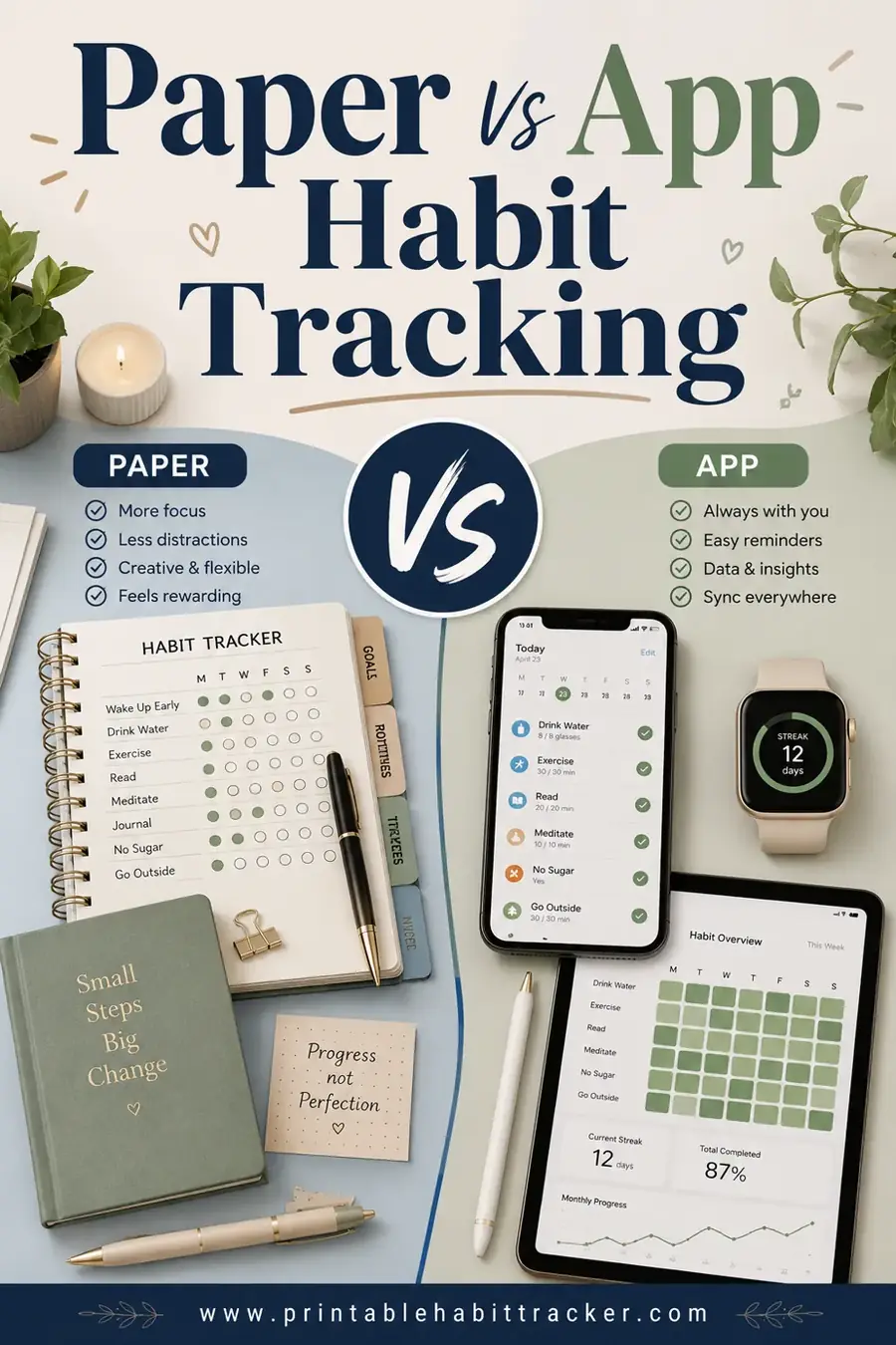 Paper vs App Habit Tracking: Which One Actually Sticks?