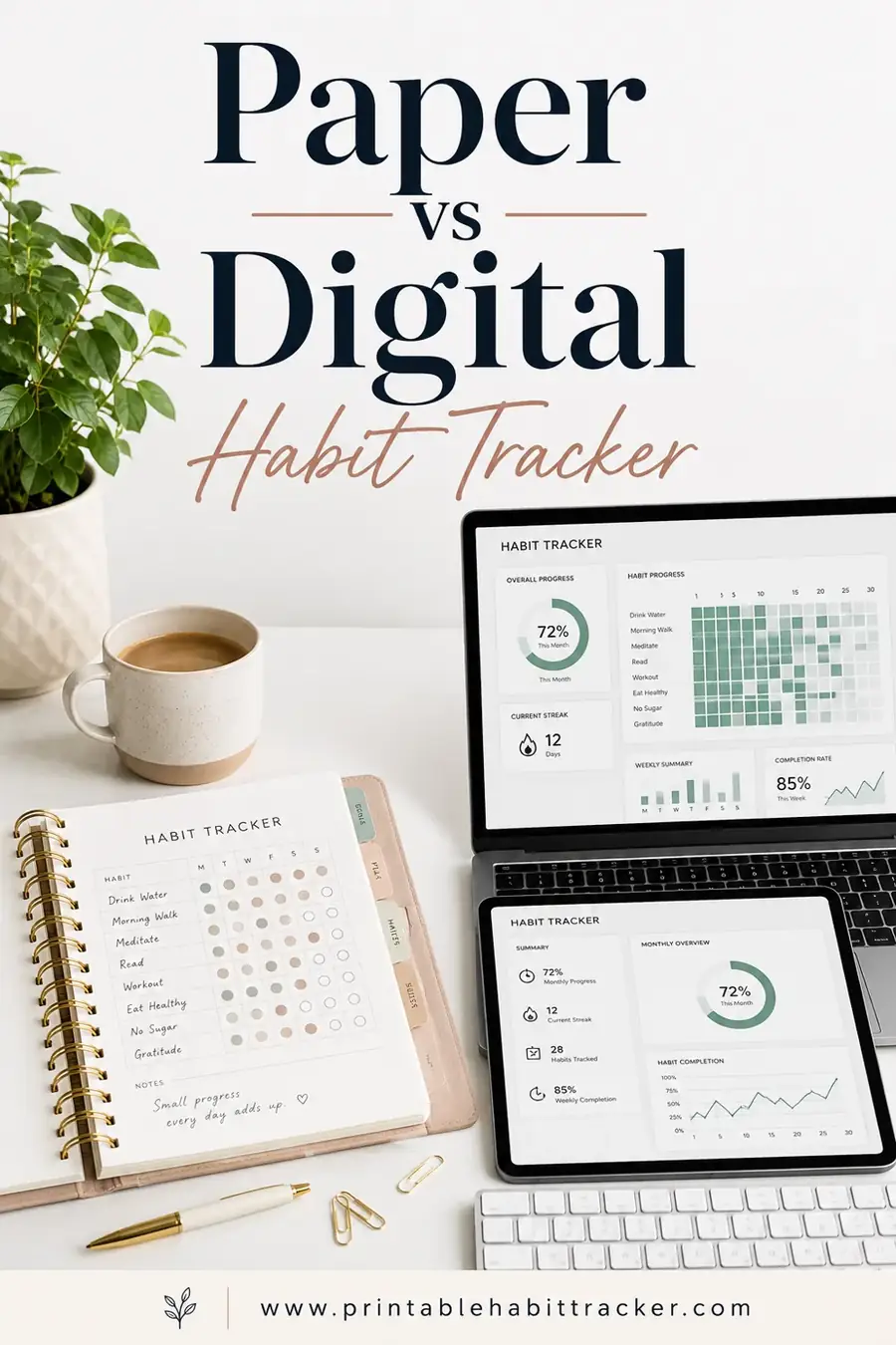 Paper vs Digital Habit Tracker: Which Works Better?