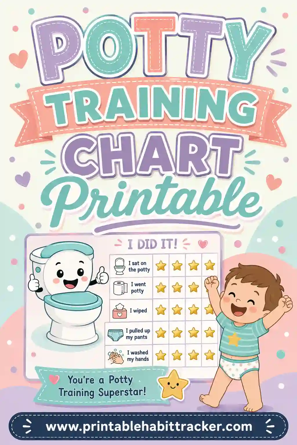Potty Training Chart Printable: Free Custom Charts That Work
